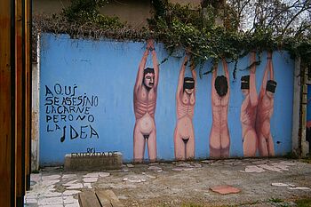 Wandgemälde in der ehemaligen Folterstätte in der Av. José Domingo Canas