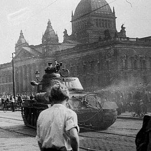 Soviet tank on July 17, 1953 in Leipzig