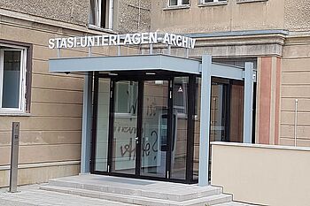 Entrance to the Stasi Records Archive in Berlin