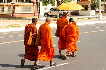 Buddhistische Mönche in Phnom Penh