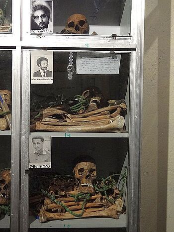 Remains of Victims Murdered by Dergue Regime - Red Terror Martyrs' Memorial Museum - Addis Ababa - Ethiopia